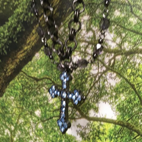 Jewelry Double Chain Cross Necklace Poshmark